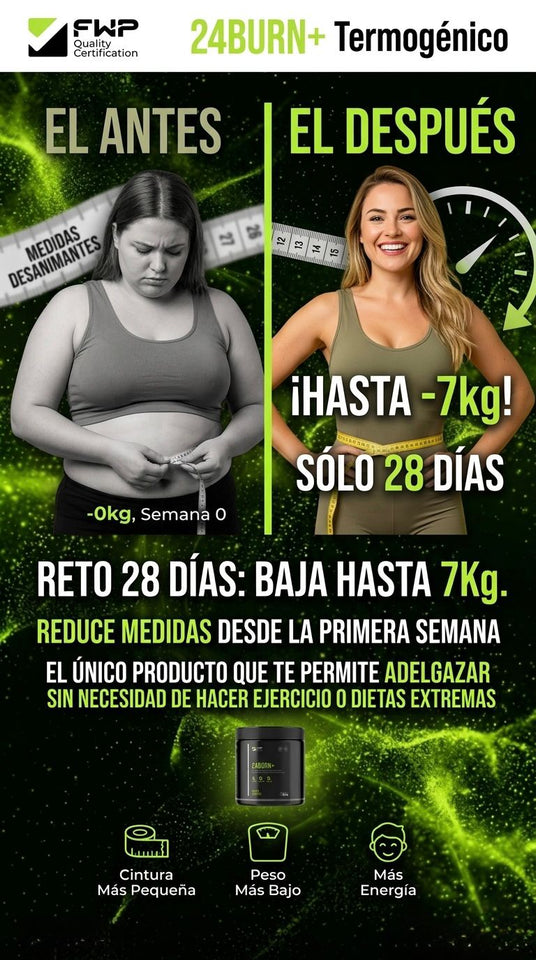 QUEMADOR DE GRASA 24BURN, tu dosis diaria de juventud.